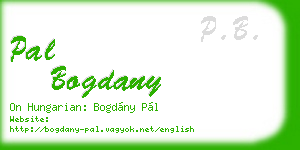 pal bogdany business card